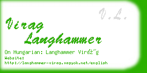 virag langhammer business card